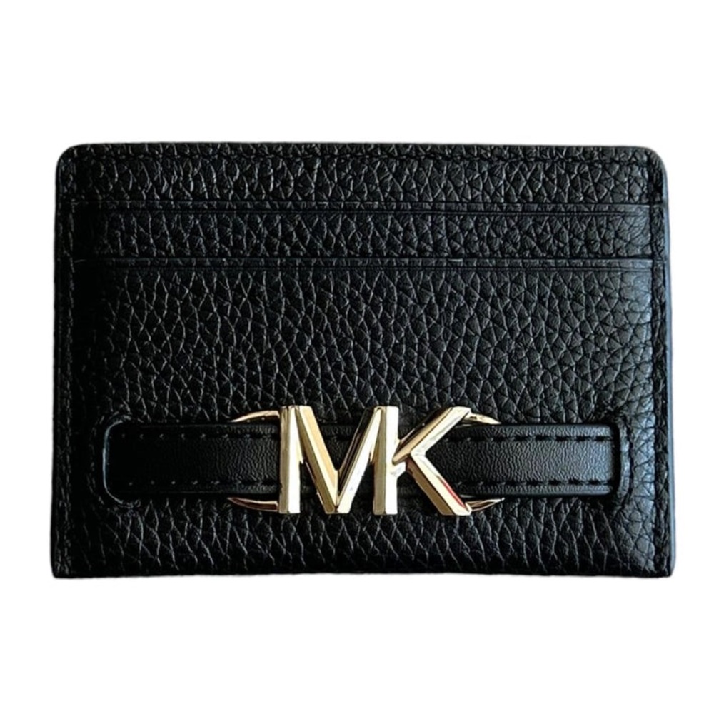 Micheal Kors Reed Large Pebbled Leather Card Case - Black NWT - Picture 4 of 5